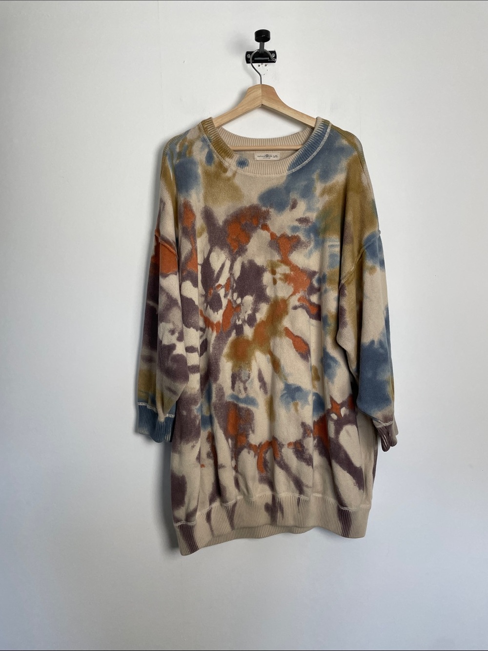 Natural Life Taylor Boho Tie-Dye Oversized Crewneck Knit Sweater Women's L/XL - Picture 2 of 8